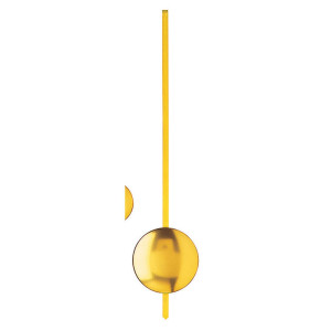 Quartz clock pendulum yellow l: 235mm lenses Ø: 50mm