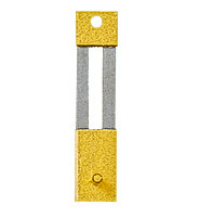 Pendulum spring with metal fastening pin/op distance: 16.5 l: 21mm b: 3.5mm