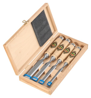 Firmer chisel set Made in Germany in wooden box
