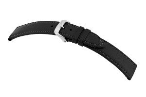 Bracelet-montre en cuir biologique Fairfield 14 mm zwart