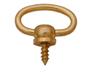 Suspension ring, oval, 12/22 mm, brass/steel