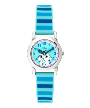 s.Oliver bracelet de montre silicone bleu clair SO-3614-PQ