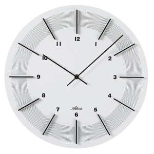 Atlanta 4471/0 white wall clock MDF clock case