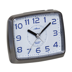Atlanta 1979/4 grey quartz alarm clock sweeping second