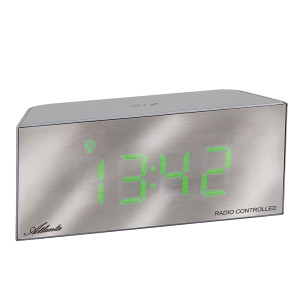 Atlanta 1883/19 silver radio controlled alarm clock