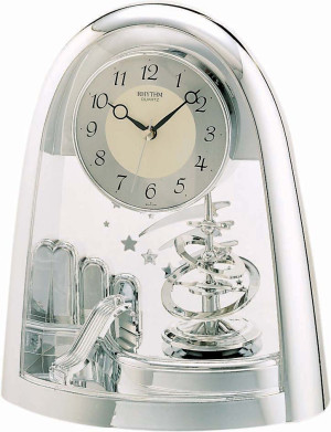 Rhytm 7607/19 silver carriage clock/ table clock
