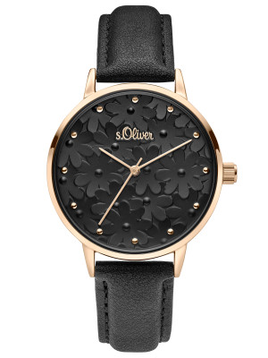 s.Oliver SO-3786-MQ Synthetic leather strap black