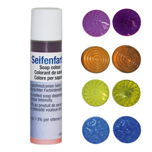 Soap color transparent - set of 4 - lilac, ultramarine, lime green, tobacco