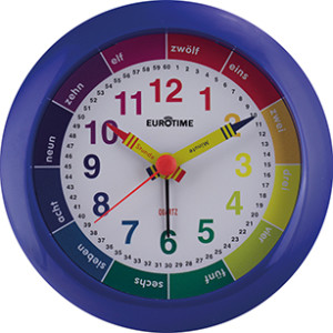 Kids' time teaching quartz alarm clock, blue