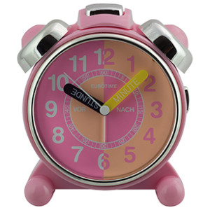 Time teaching quartz alarm rose, 105x80x120mm