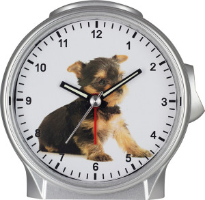 Quartz alarm clock children Puppy, light, snooze & sweeping second