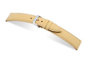 Bracelet-montre en cuir Arezzo 22mm sable, lisse