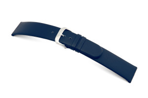 Leather strap Merano 16mm ocean blue smooth XL
