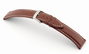 Bracelet-montre en cuir Solana 18mm acajou