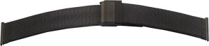 Bracelet-montre milanaise acier inoxydable 20mm acier noir PVD, dépoli