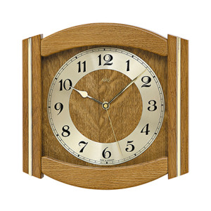 AMS radio-controlled wall clock solid oak