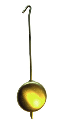 Mechanical oscillating pendulum, brass yellow matted; l: 32mm, Ø: 16mm