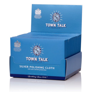 Mr Town Talk Tissu de polissage d'argent 12,5 x 12,5 cm