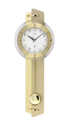 AMS radio pendulum wall clock brass