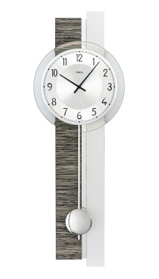 AMS quartz pendulum wall clock wood decor / aluminum