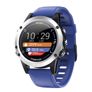 Fitness Tracker avec bracelet en silicone bleu