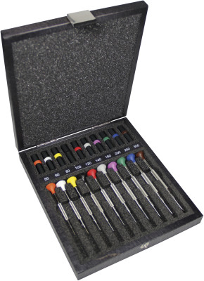 Screwdriver assortment 10 pieces in a Bergeon wooden case