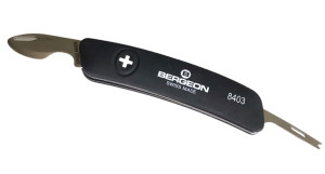 Watchmaker's knife with spring bar tool Bergeon