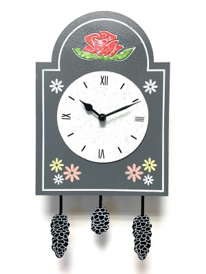 Pendulum sign clock gray