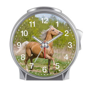 Children's alarm clock Horse - Horse on green meadow