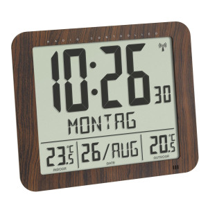 Horloge murale/ horloge de table radio TFA avec température extérieure et intérieure