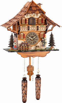 Aachquell cuckoo clock with 12 melodies and rotating elements