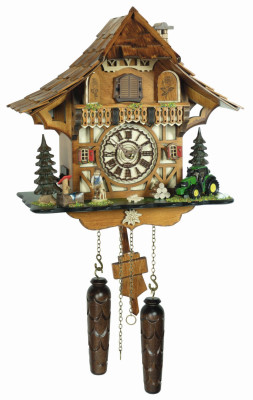 Bräunlingen cuckoo clock with 12 melodies and a tractor