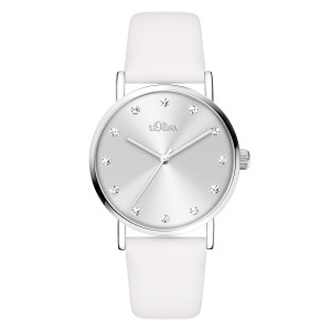 s.Oliver SO-4108-LQ synthetic leather white 18mm
