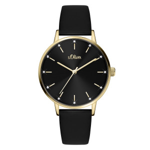 s.Oliver SO-4159-LQ synthetic leather black 16mm