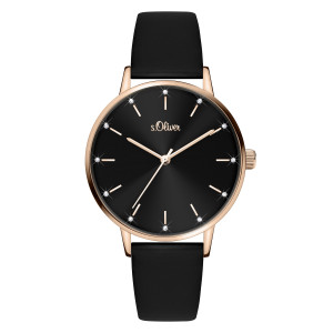 s.Oliver SO-4091-LQ synthetic leather black 16mm
