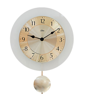 SELVA Radio controlled pendulum wall clock Glass Merching