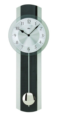 SELVA radio pendulum wall clock carbon-look taching