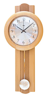 SELVA radio-controlled pendulum wall clock beech Dornbirn