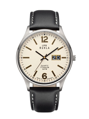 Watches Manufactory Ruhla - Watch Big Date beige - made in Germany