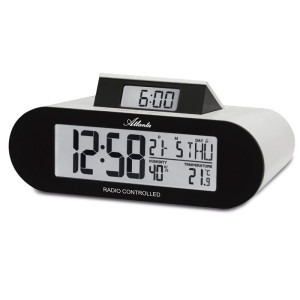 Atlanta 1869 Radio controlled alarm clock digital black / silver
