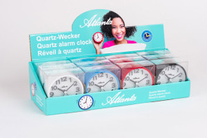 Atlanta 2115 SET Quartz alarm clock multicolor, set of 12