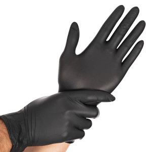 Nitrile Gloves Premium Extra Light, size XS - black