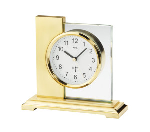 AMS Radio controlled clock Linz, golden plated