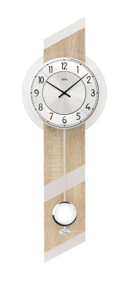 AMS quartz pendulum wall clock Sonoma / Alu