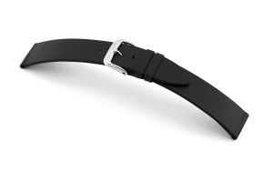 SELVA leather strap for easy changing 22mm black without seam - MADE IN GERMANY