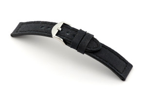 Bracelet en cuir Mansfield 20 mm noir