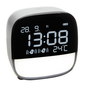 Quartz alarm clock with night light and energy saving function