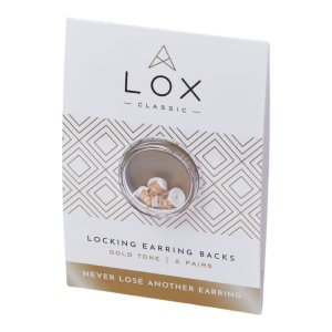 LOX - Sécurité pour boucles d'oreilles hypoallergéniques, 24K dorée