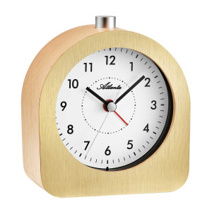 Atlanta 3146/9 quartz alarm clock gold / brown