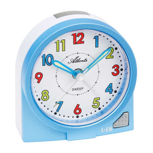 Atlanta 2127/5 quartz alarm clock blue / white